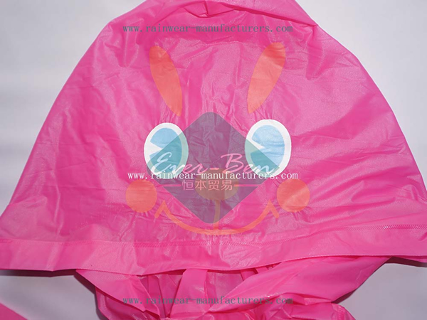 Pink toddler rain jacket hood
